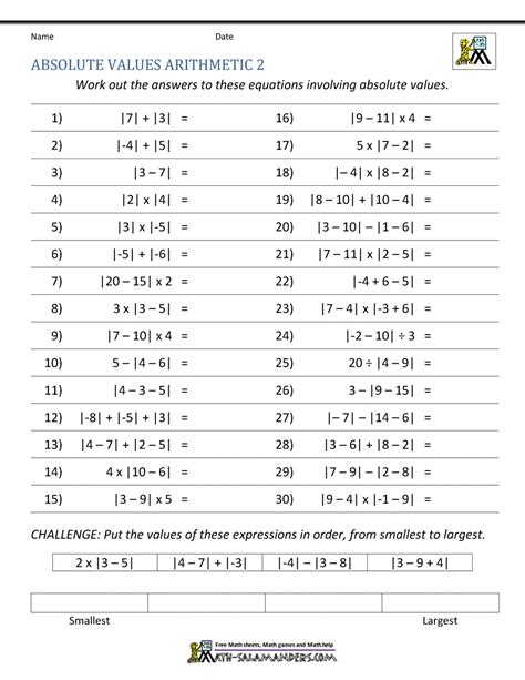9 Advance Mathematics Lesson – 4.7 (Absolute value function) worksheet
